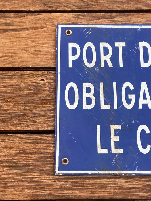 Port Du Casque Obligatoire…… - Plakette - Metal