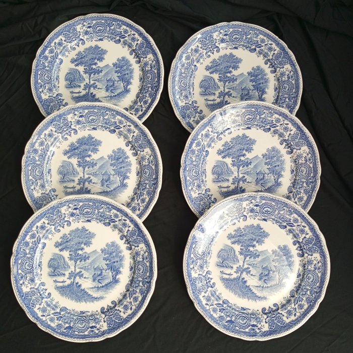 Villeroy  Boch - Serveringstallerken (6) - Burgenland Blue - Porcelæn - Burgenland blå