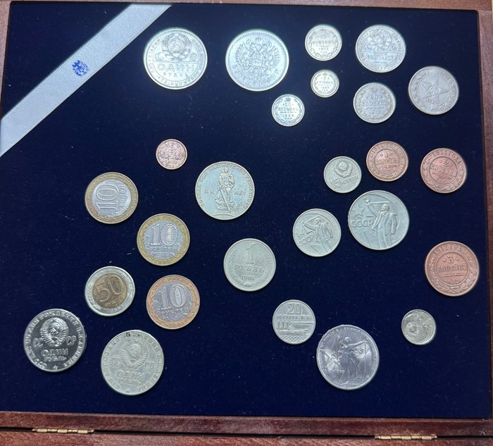 Rusland. A Lot of 26x Russian  Soviet Coins, including much Silver  (Ingen mindstepris)