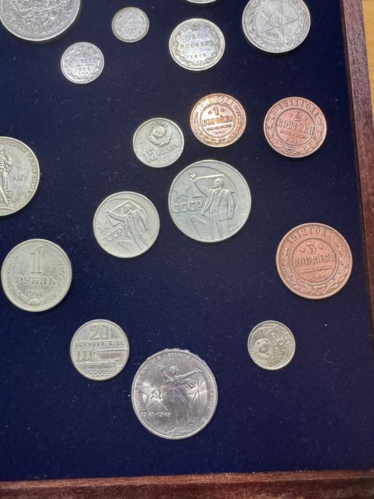 Rusland. A Lot of 26x Russian  Soviet Coins, including much Silver  (Ingen mindstepris)