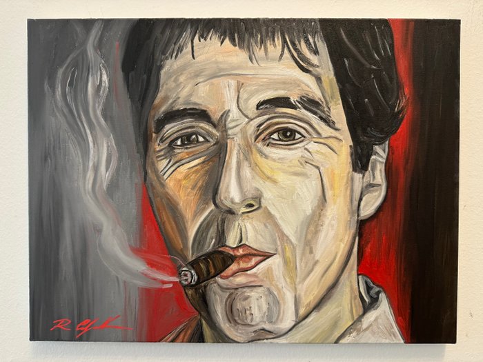 Roberto Cafarotti (RCafarotti) - Quadro Olio su Tela "Scarface” 30x40