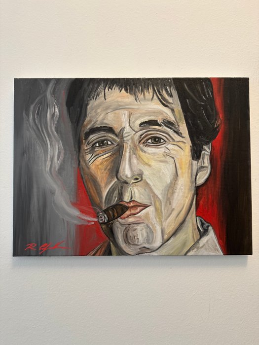 Roberto Cafarotti (RCafarotti) - Quadro Olio su Tela "Scarface” 30x40