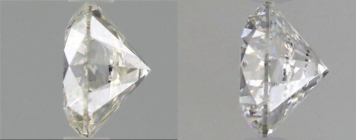 Ingen mindstepris - 2 pcs Diamant  (Natur)  - 1.40 ct - Rund - F - SI1 - International Gemological Institute (IGI) - *Par*