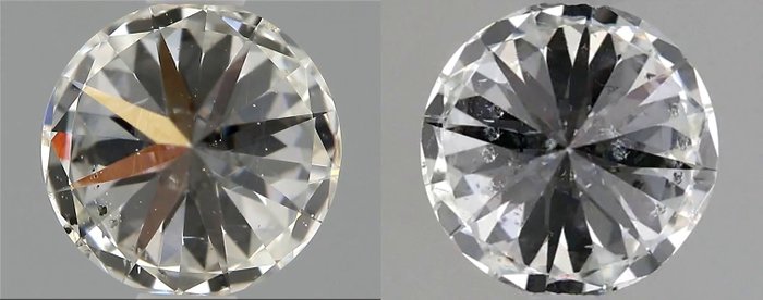 Ingen mindstepris - 2 pcs Diamant  (Natur)  - 1.40 ct - Rund - F - SI1 - International Gemological Institute (IGI) - *Par*