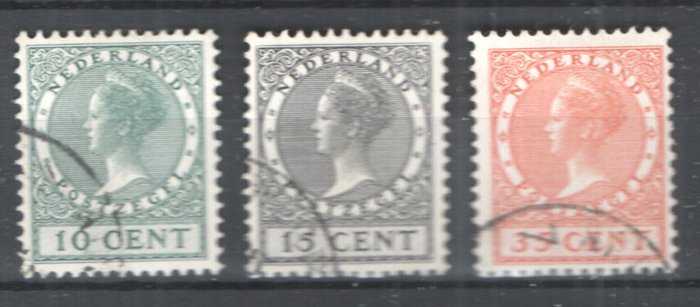 Holland 1898/1924 - Kroningssegl og udstillingsstempler - NVPH 49 + 136/138