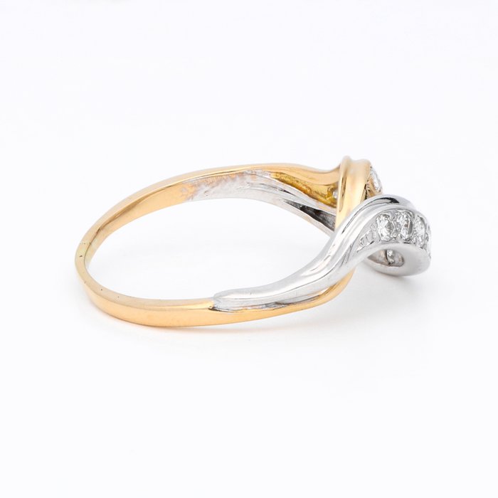 Ingen mindstepris - Ring - 14 karat Gulguld, Hvidguld -  0.48ct. tw. Diamant (Natur)