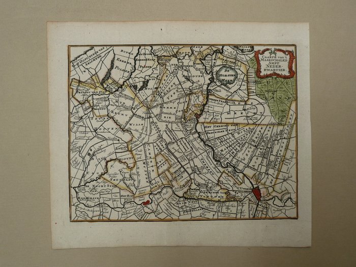 Holland - Utrecht, Rhenen, Amersfoort; Hendrik de Leth - Caarte van 't Maarschalksampt Overkwartier - 1740