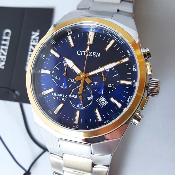 Citizen - Chronograph - Gold - Multifunction - Ingen mindstepris - Mænd - Ny