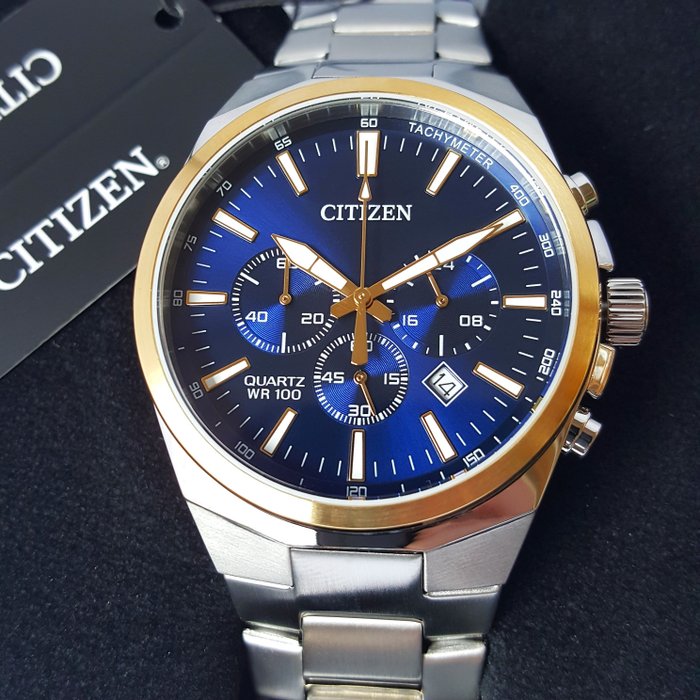 Citizen - Chronograph - Gold - Multifunction - Ingen mindstepris - Mænd - Ny