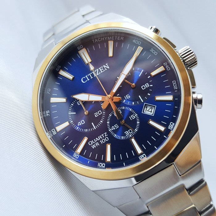 Citizen - Chronograph - Gold - Multifunction - Ingen mindstepris - Mænd - Ny