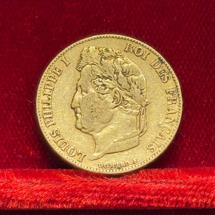 6,45 grams - Guld 900 - 20 Francs LOUIS PHILIPPE - Præget bar