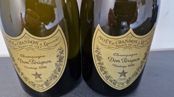 1996 Dom Pérignon - Champagne Brut - 2 Flasker (0,75 L)