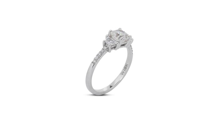 Ring - 18 kraat Hvidguld -  1.80ct. tw. Diamant (Natur) - Diamant