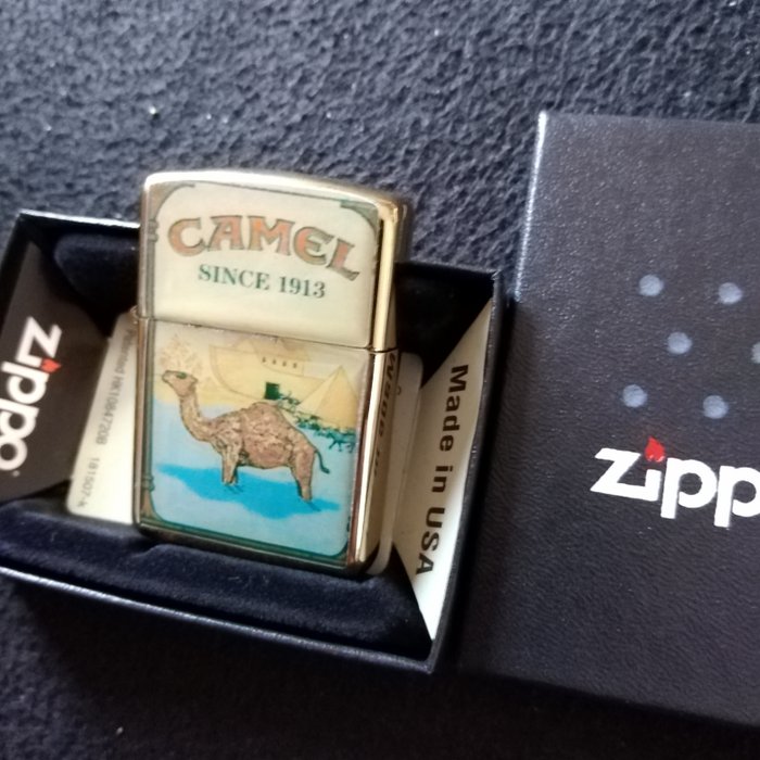 Zippo - Camel "Sintflut Arche Noah" - ltd. Special Collectible Edition - Lommelighter - Gylden messing