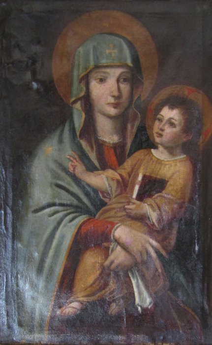 Italiensk skole (XVII) - Madonna con Bambino