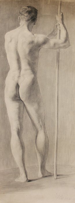 Østrigsk skole (XX) - Study of male nude