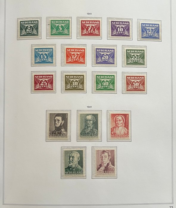 Holland 1941/1980 - Smuk MNH-kollektion i et luksuriøst UE-album - NVPH  nr 379-1214