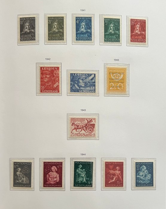 Holland 1941/1980 - Smuk MNH-kollektion i et luksuriøst UE-album - NVPH  nr 379-1214