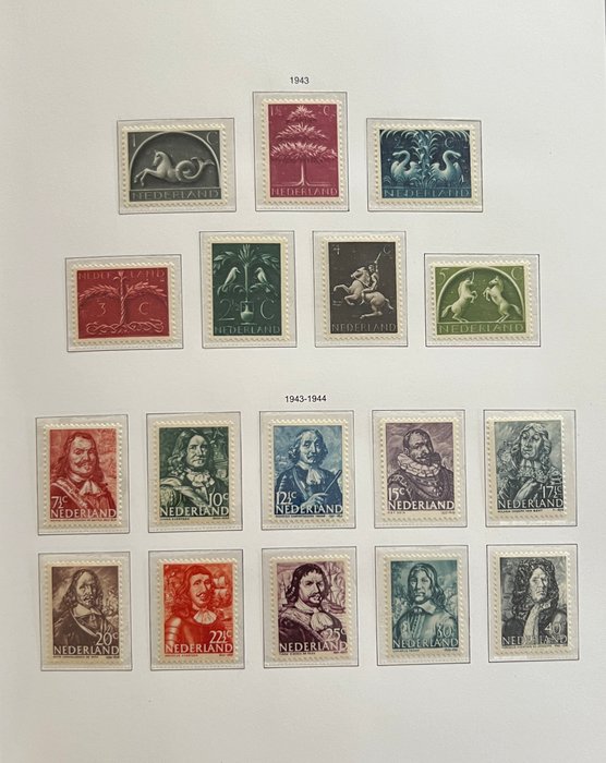 Holland 1941/1980 - Smuk MNH-kollektion i et luksuriøst UE-album - NVPH  nr 379-1214