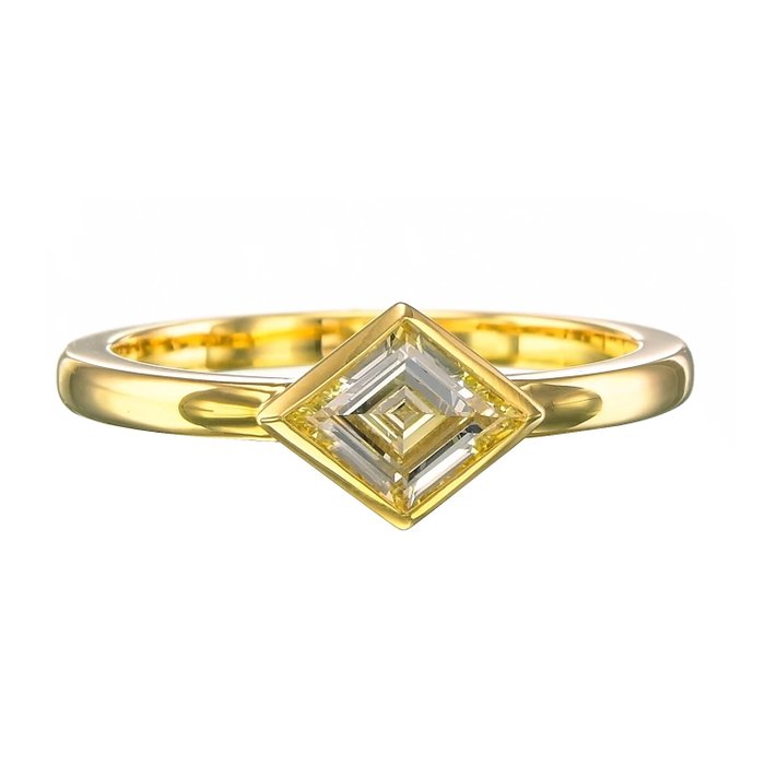 18 kraat Gulguld - Ring - 0.51 ct Diamant