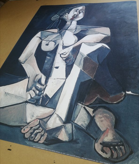 Pablo Picasso, after - Seated Woman 1953 - Sant Louis Art Museum licensed print