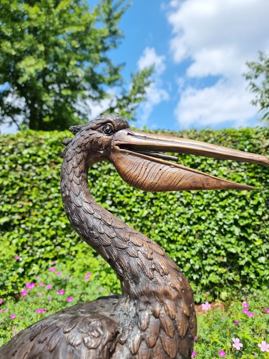 Skulptur, Lifelike Pelican - 54 cm - Bronze