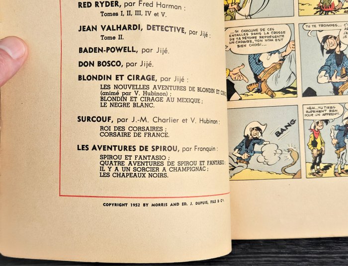 Lucky Luke T4 - Sous le ciel de l'Ouest - B - 1 Album - Første udgave - 1952