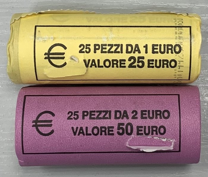 San Marino 1 Euro / 2 Euro 2023 (50 monnaies) en rouleaux  (Ingen mindstepris)