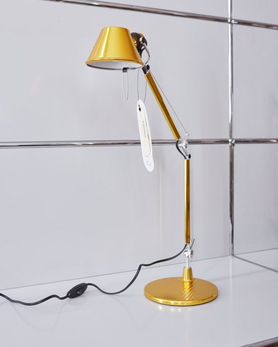 Artemide - Michele De Lucchi Giancarlo  Fassina - Skrivebordslampe - Tolomeo Micro Bord - Guld - Aluminium