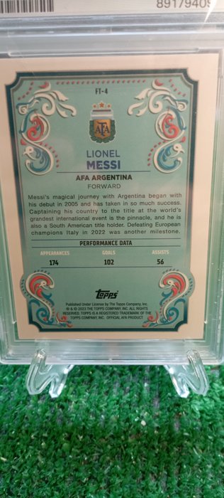 2023 Topps Argentina Fileteado Lionel Messi #FT4 PSA 8 - 1 Graded card