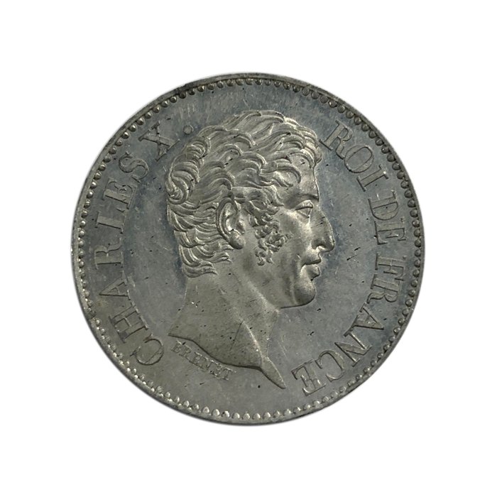 Frankrig. Charles X. 40 Francs 1824. Essai uniface by Brenet