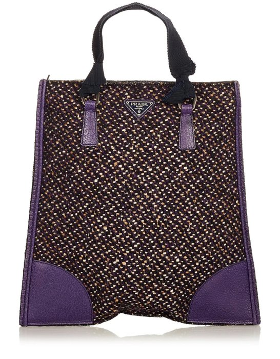 Prada - tote pelle tweed - Taske