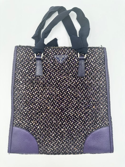 Prada - tote pelle tweed - Taske