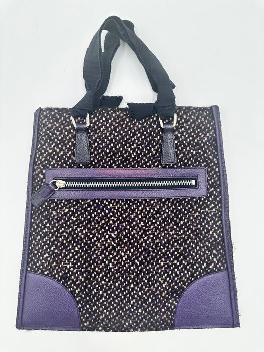 Prada - tote pelle tweed - Taske