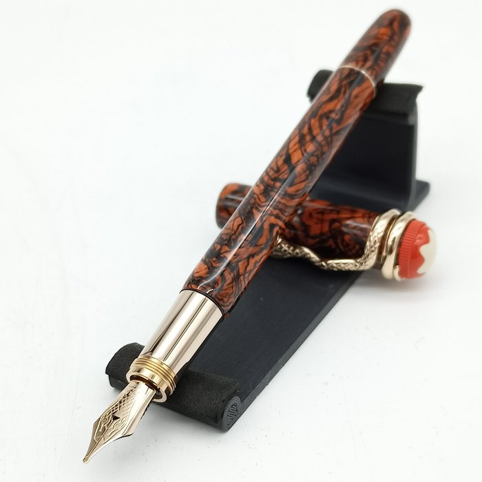 Montblanc - Montblanc Heritage Collection Rouge et Noir Serpent marble set gift of writing - Fyldepen