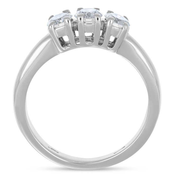 Ring - 18 kraat Hvidguld -  0.54ct. tw. Diamant (Natur)