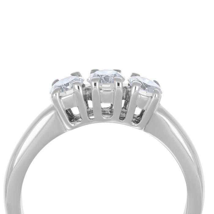 Ring - 18 kraat Hvidguld -  0.54ct. tw. Diamant (Natur)