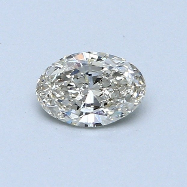 1 pcs Diamant  (Natur)  - 0.42 ct - Oval - J - VVS2 - International Gemological Institute (IGI)