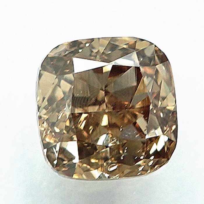 1 pcs Diamant  (Naturfarvet)  - 072 ct - Fancy Brunlig Gul - SI2 - International Gemological Institute (IGI)