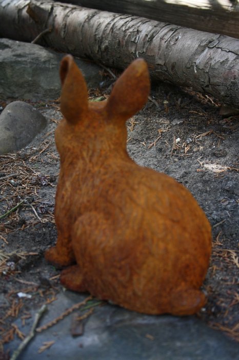 Skulptur, "Lifesize Rabbit" - 22 cm - Støbejern