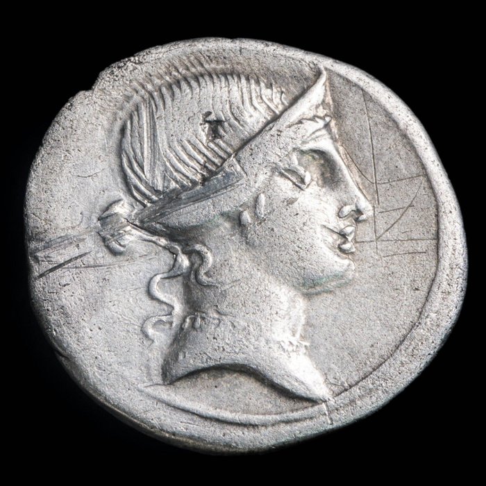 Romarriket. Octavio Augusto. Denarius - Ceca italiana incierta (¿Brundisium o Roma?), otoño del 32 a.C.-verano del 31 a.C.  (Ingen mindstepris)