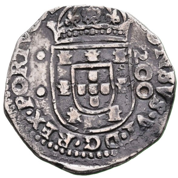 Portugal. D. Afonso VI (1656-1667). Meio Cruzado (200 Réis) 1664