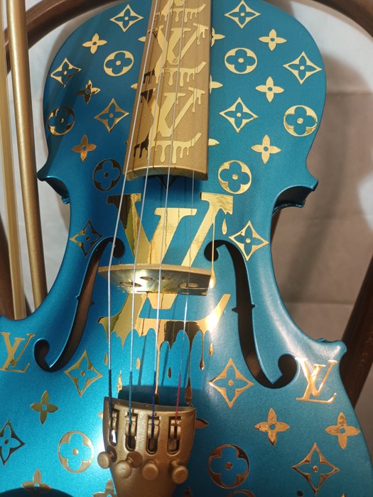 fppopart - Louis vuitton violon turquoise luxury art 4/4 (60cm)