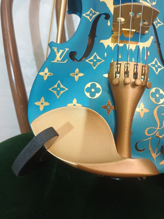 fppopart - Louis vuitton violon turquoise luxury art 4/4 (60cm)