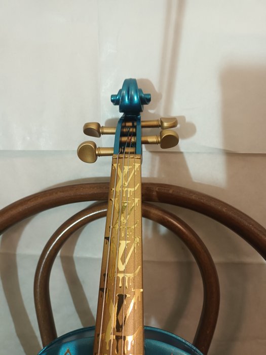 fppopart - Louis vuitton violon turquoise luxury art 4/4 (60cm)