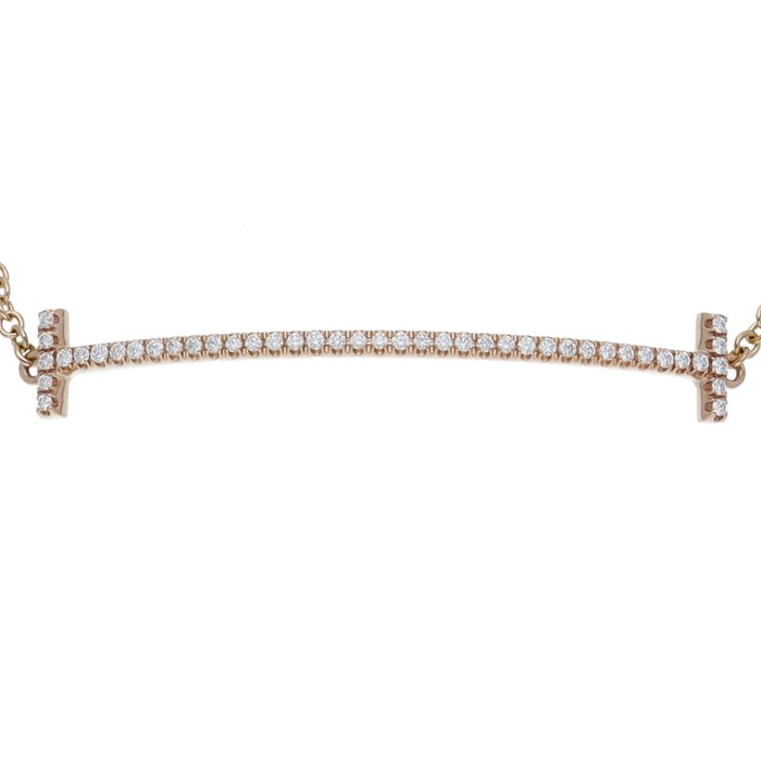 Tiffany  Co. - Armbånd - T Smile Small Diamond Bracelet 60150753/D:0.11ct - 18 kraat Gulguld - Diamant