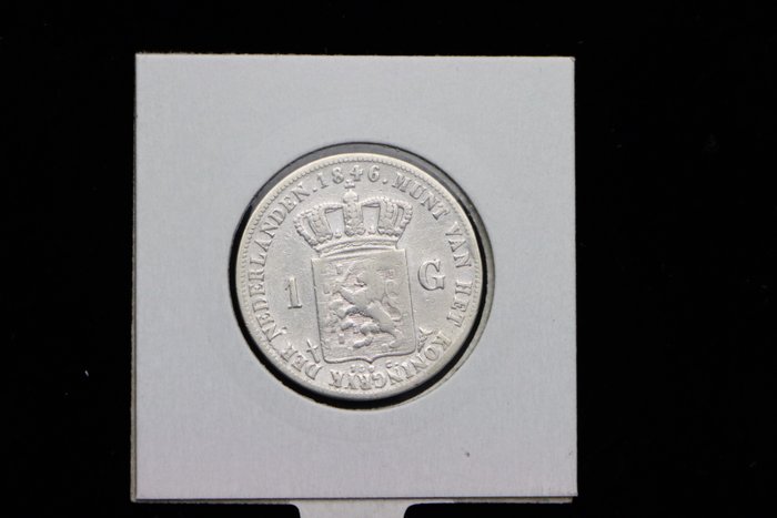 Holland. Willem II (1840-1849). 1/2 en 1 Gulden 1846 / 1848, 2 stuks  (Ingen mindstepris)