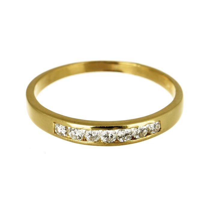 Ring - 18 kraat Gulguld Diamant (Natur)