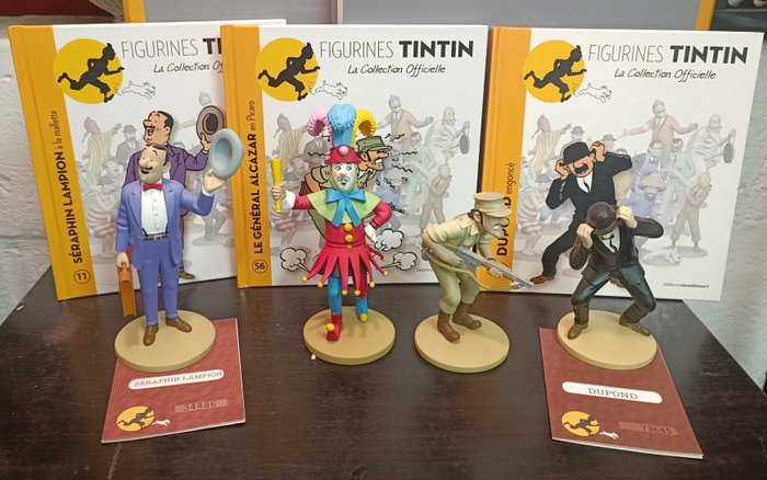 Moulinsart - Tintin - Ensemble de 4 figurines + livret et passeports - La collection officielle