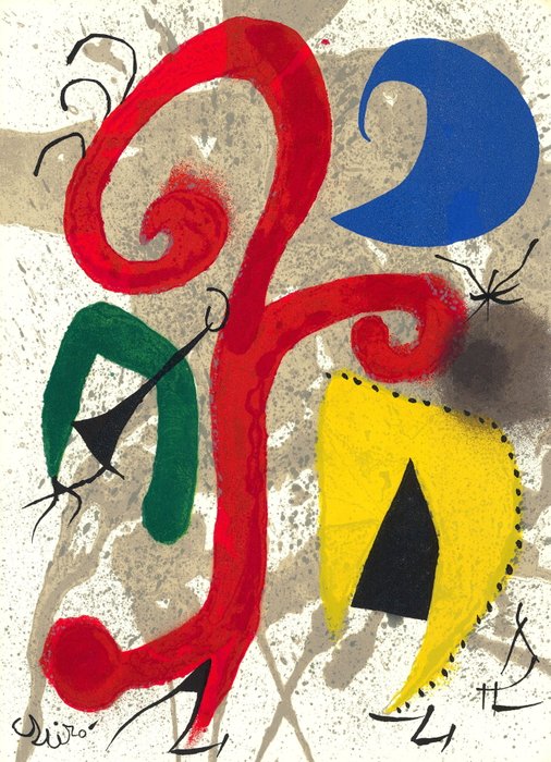 Joan Miro (1893-1983) - Jardin au clair de lune, 1973